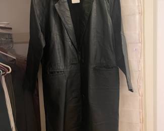long leather coat $20