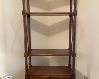 Tall solid wood shelf/cabinet $150