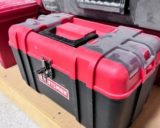 MANY TOOL BOXES AND HAND TOOLS