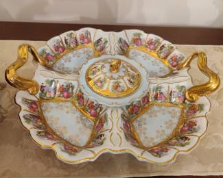Arnart Divided relish gold trim