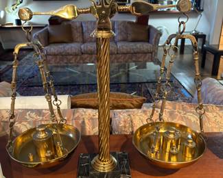 ITALIAN BRASS SCALES OF JUSTICE