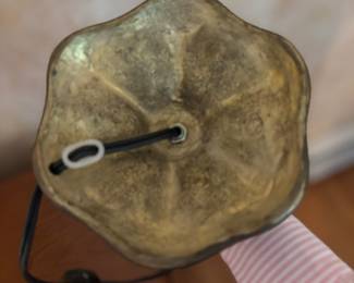 PAIR OF AMBER CABACHON LAMPS