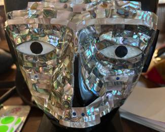 ONYX AND ABALONE SCULPTURE