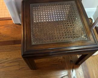 PAIR OF OAK LOW TABLES