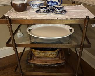 HEAVY BRASS 3 TIER CART