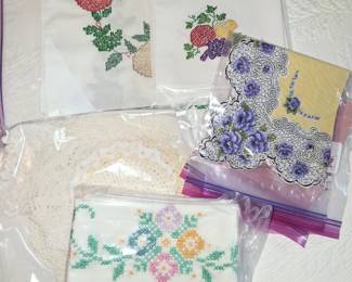 Vintage embroidered handkerchiefs