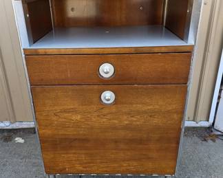 1960's Hill-Rom Medical Cabinet on Wheels Designed by Raymond Lowey