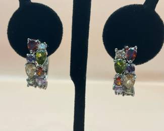 925 MultiGemstone Earrings 