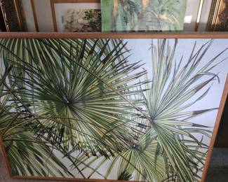 Gunni Nilsson Price (Brandon, Florida Artist) Oil Painting "Palms" 41"x31"
