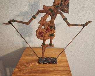 Indonesian Wooden Carved Shadow Puppet 