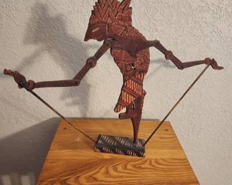 Indonesian Wood Carved Shadow Puppet
AS IS arm has been repaired 