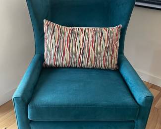 Hammertown Peacock Velvet Chair.