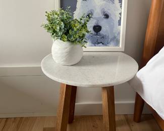 Small marble top table. 