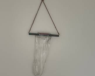 Stretched glass wall sculpture from well known artist trained at Cornell. 
