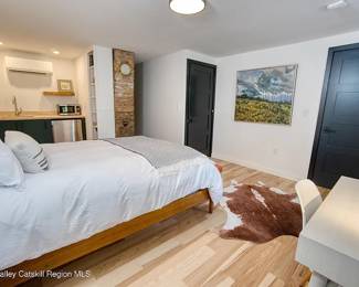 Cow Rug (faux) and Large Painting for Sale. 