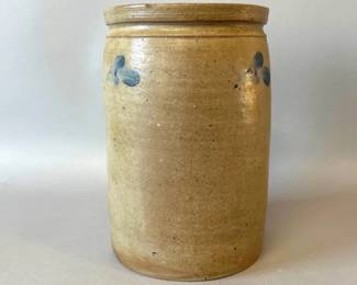 Antique stoneware crock; approx. 1 gallon