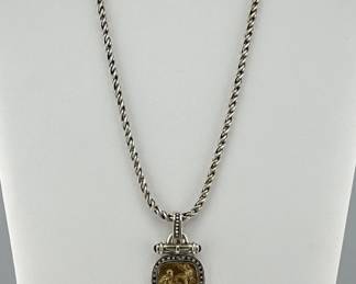 Striking sterling chain with bronze enhancer