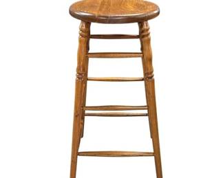 Tall mixed woods stool