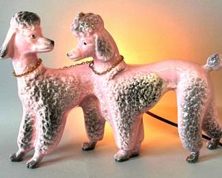 Pink Poodle TV lamp