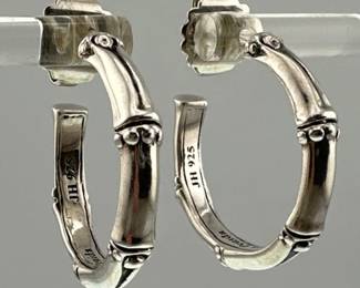 John Hardy sterling bamboo hoops