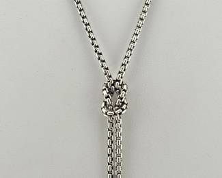 David Yurman sterling double knot necklace