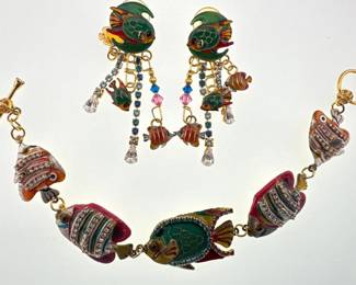 Lunch at the Ritz earrings, bracelet