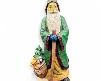 Large Folk Art 'Woodland Santa' Figurine