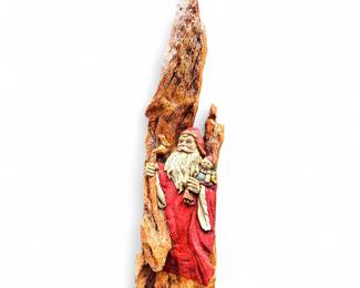 Folk Art 'Tree Spirit' Santa Claus Figurine