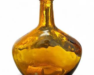 Amber Glass Bottle from Tarragona, Spain
