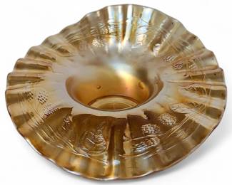 Fenton Blackberry Spray Marigold Carnival Glass Hat