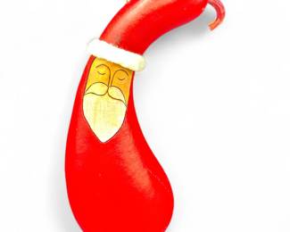Handcrafted Painted Gourd Santa Claus Christmas Figurine