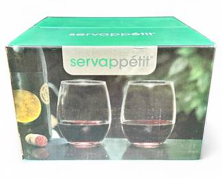 Set of 4 Servappétit 22oz Stemless Wine Glasses
