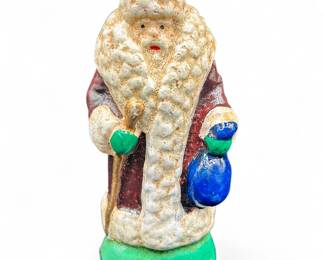 Antique Folk Art Santa Claus Figurine