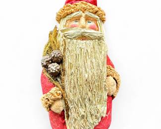 Handcrafted Folk Art Santa Claus Figurine