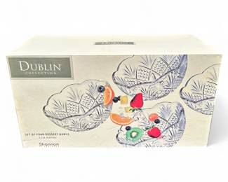 Shannon Crystal "Dublin" Set of 4 Dessert Bowls