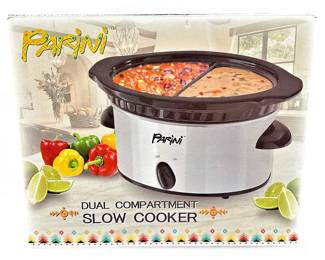 Parini Dual Compartment Slow Cooker / Dip Warmer