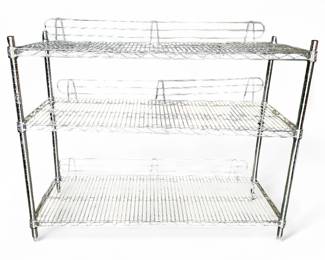 3-Tier Commercial-Grade Chrome Wire Shelving Unit