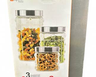 Imperial Home 3-Piece Glass Canister Set