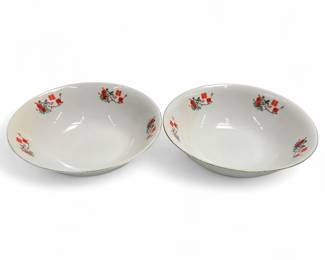 Vintage Porcelain Bowls w/ Double Happiness Motif