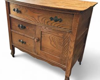Antique American Oak Washstand / Commode