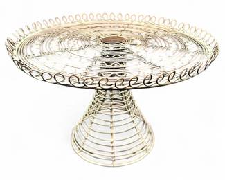 Vintage Wirework Pedestal Cake Stand / Server