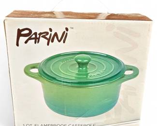 Parini 1 Qt Flameproof Casserole Dish w/ Lid