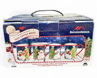 Set of 4 Benevolence Snowman 18oz Coffee Mug