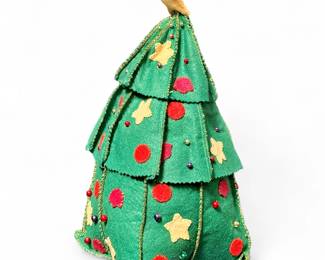 Vintage Hand-Sewn Felt Christmas Tree