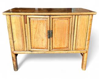 Antique 19th C. Chinese Elmwood Low Cabinet