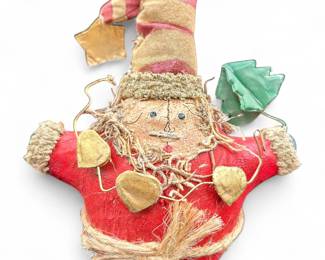 Handcrafted Rustic Folk Art Santa Claus Figure