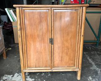 Antique 19th C. Chinese Elmwood Tapered Cabinet