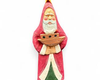 Hand-Carved "Noah Santa" Folk Art Figure 1994