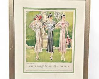Framed 1930s McCall's Fashion Pattern Advertisement Print