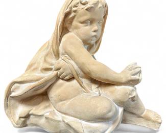 Vintage House Parts Inc. Seated Child Statue, 1988